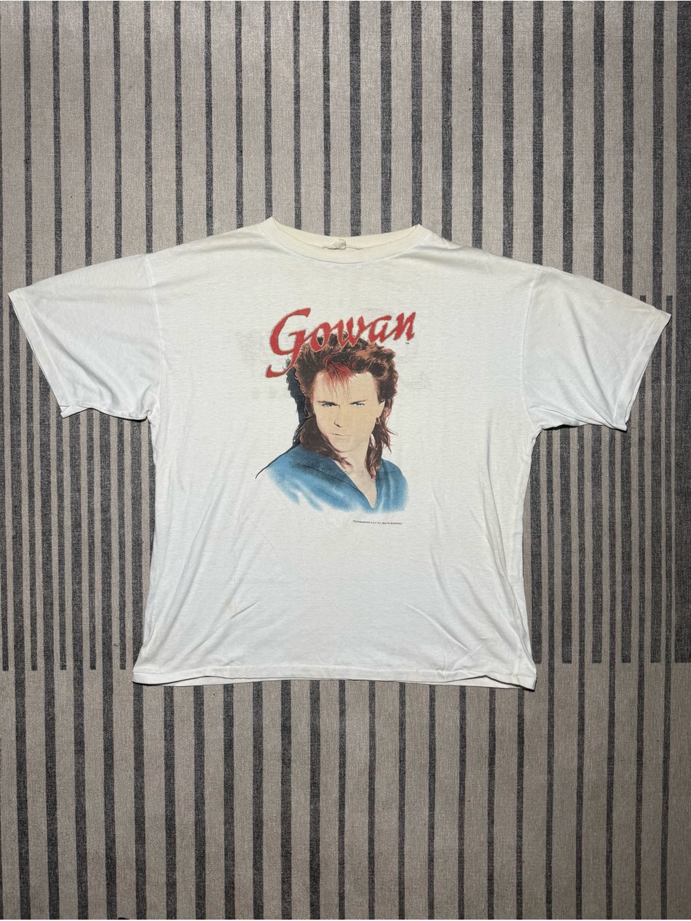 VINTAGE 1985 Lawrence Gowan Strange Animal Promo Tour Shirt Single Stitch Rare